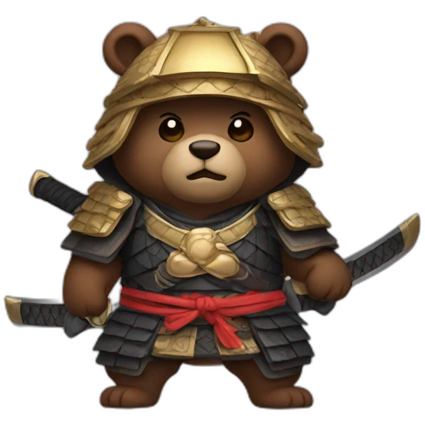 bear samurai emoji