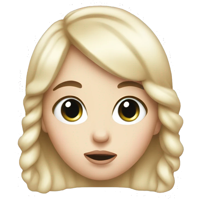 Pretty white girl blowing a kiss  emoji