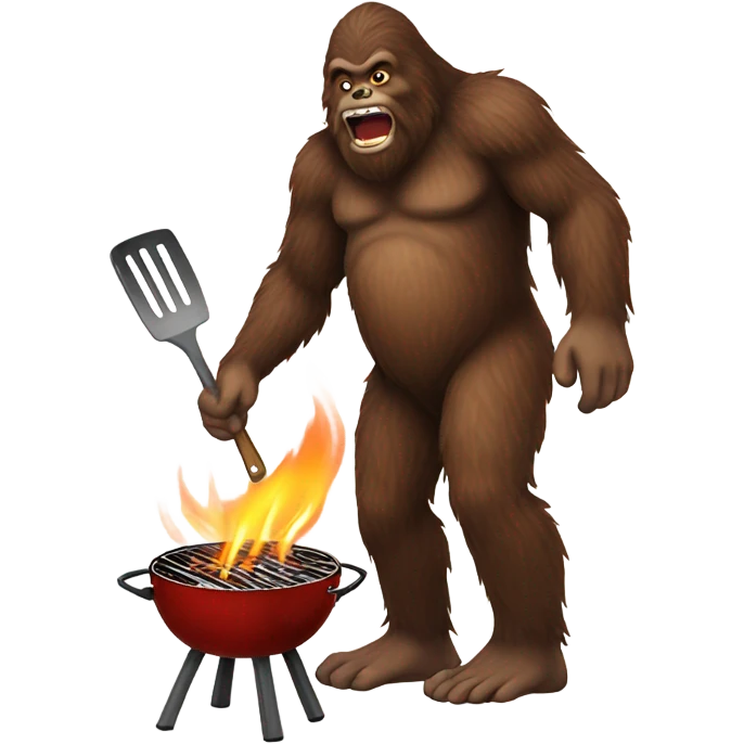 Bigfoot grilling emoji