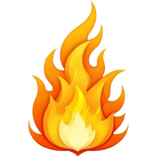 Square fire emoji