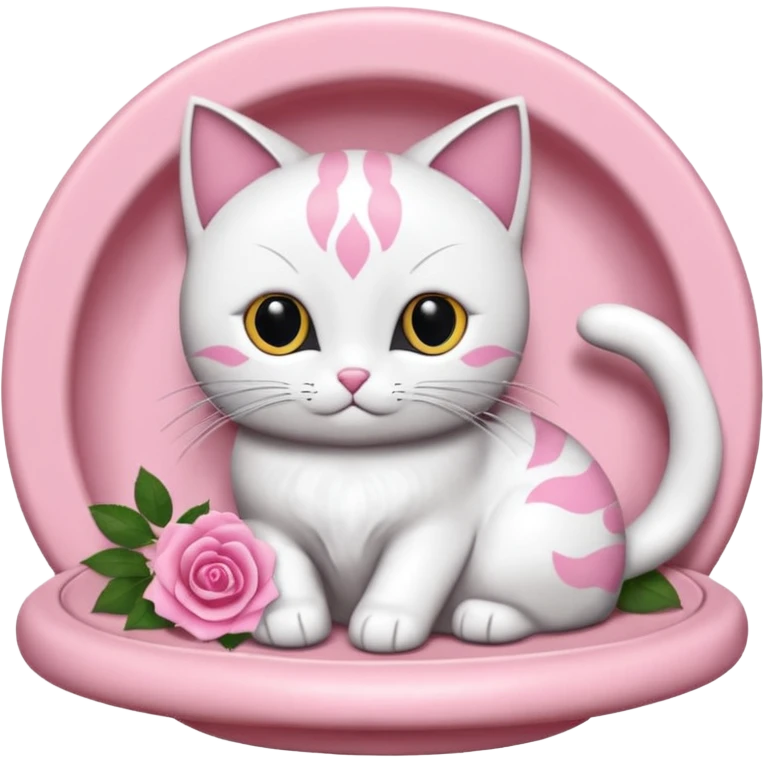 розовый котенок emoji