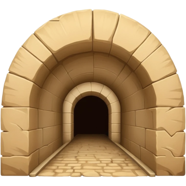 The tunnel is sandy emoji
