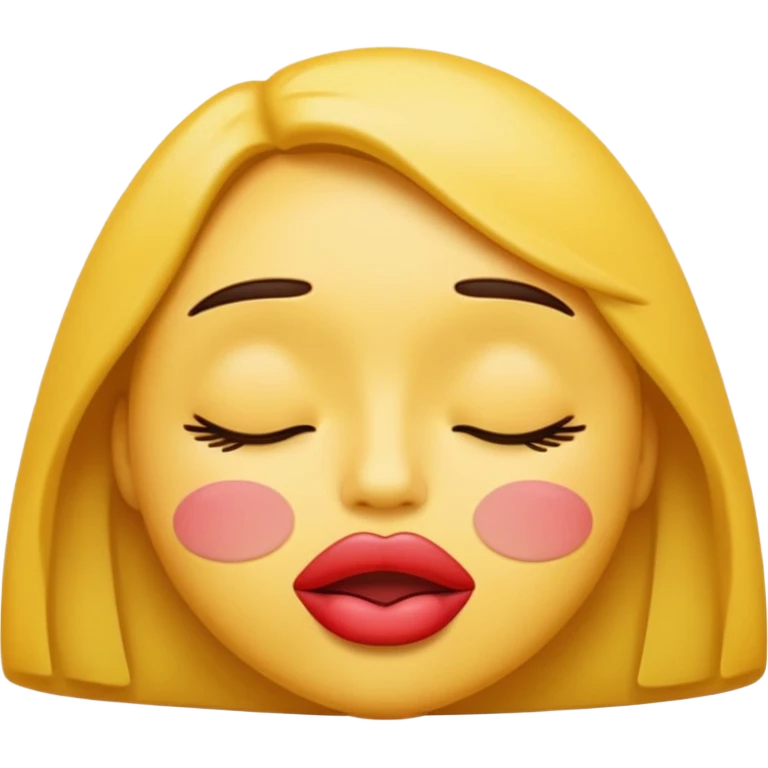 Make me an emoji sticking out his lips and closing his eyes emoji