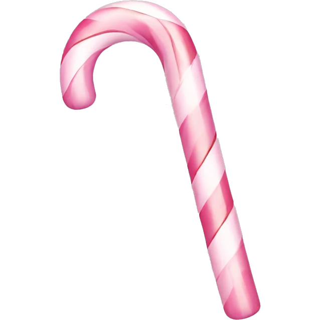 Pastel pink cute candy cane emoji