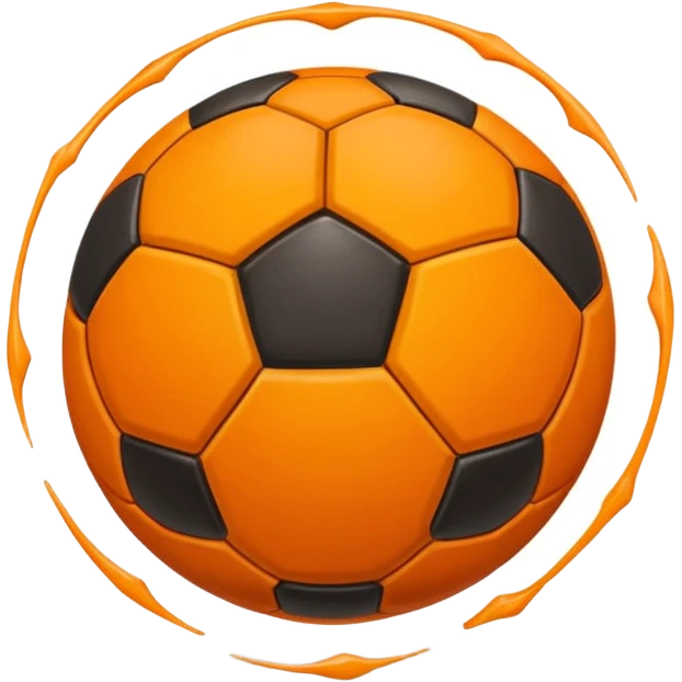 Bola de futebol pegando fogo emoji