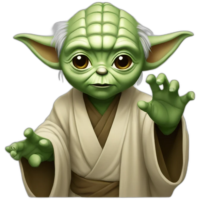 Yoda waving emoji