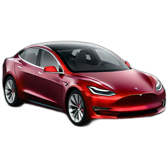 Tesla 3 color red emoji