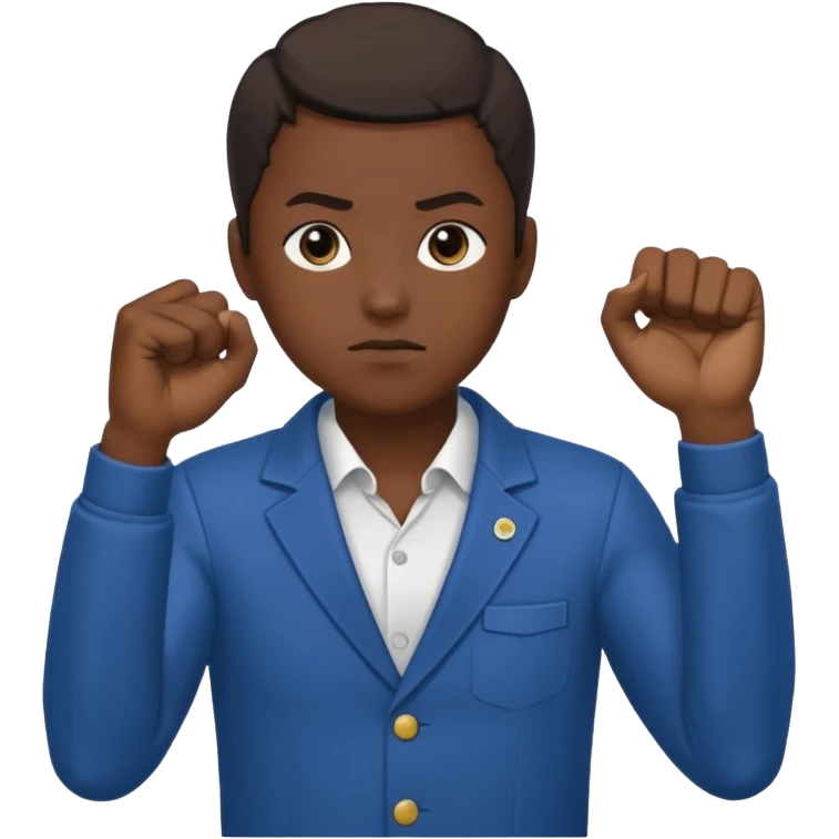 Shinzou wo sasageyo salute and fist on the chest emoji