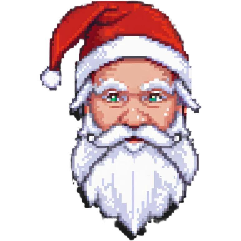 Santa Claus head with white beard and red hat emoji
