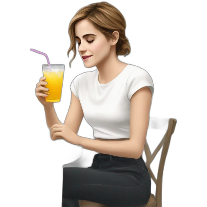 Emma Watson drink Israël emoji