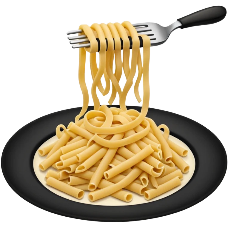 black color pasta emoji