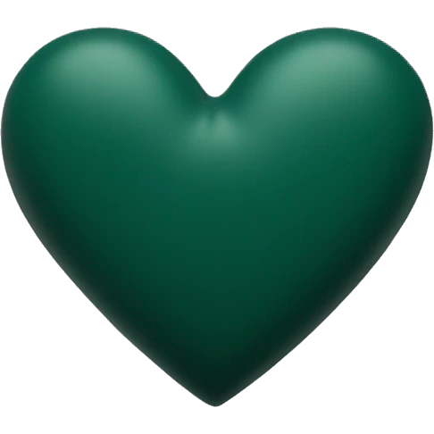 dark green matte heart emoji