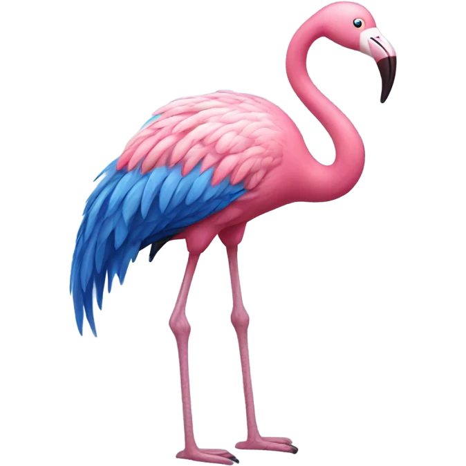 Blue flamingo emoji