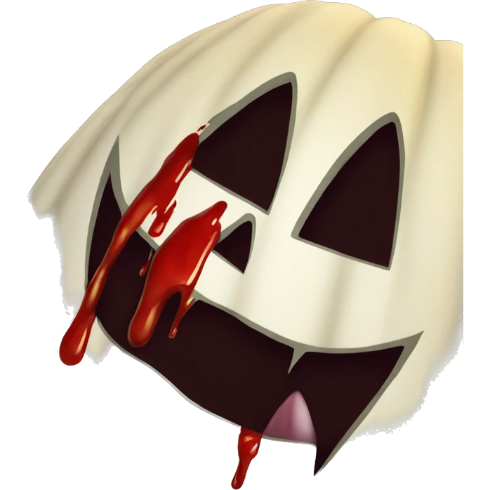 vampire pumpkin with blood dripping from mouth  emoji