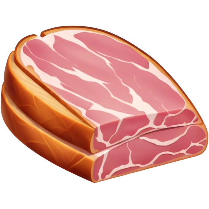 A slice of pink ham meat emoji