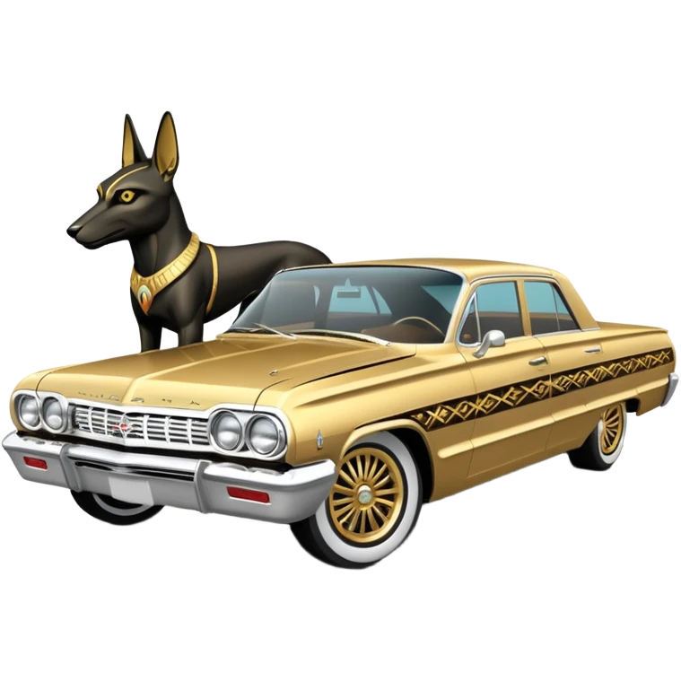 1964 impala low rider four door Anubis  emoji