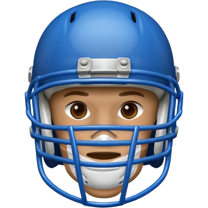 College football player helmet in  blue color  emoji