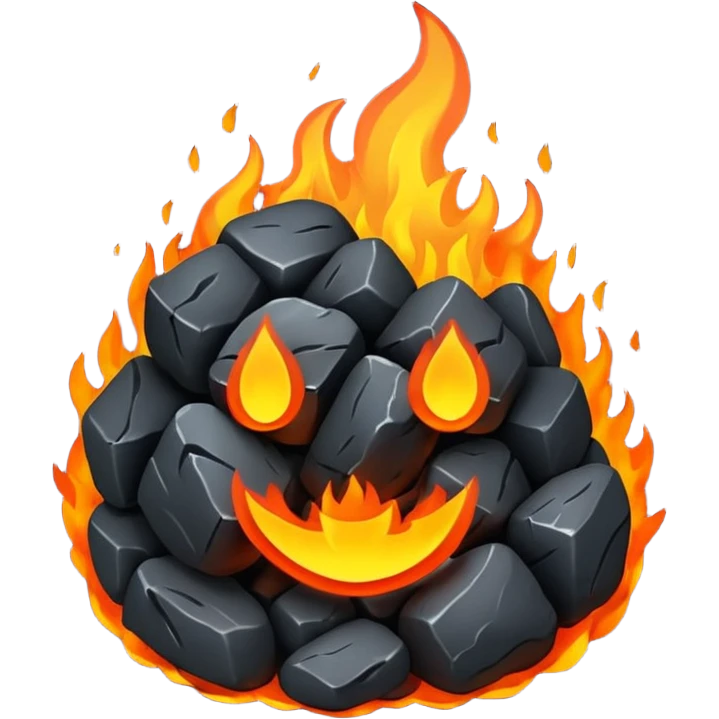 burning coal emoji