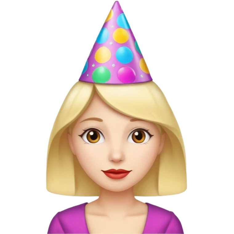 parti şapkalı kadın emoji