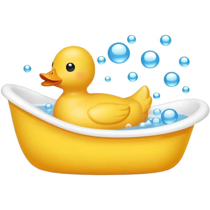 bathtub with rubber duck emoji
