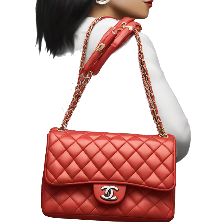 Front Chanel bag Red emoji