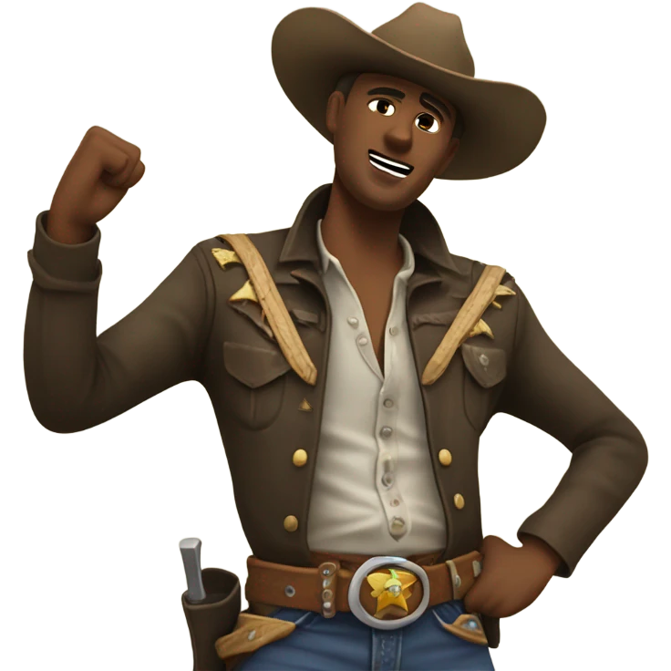 Dancing cowboy ready to go to war ￼ emoji