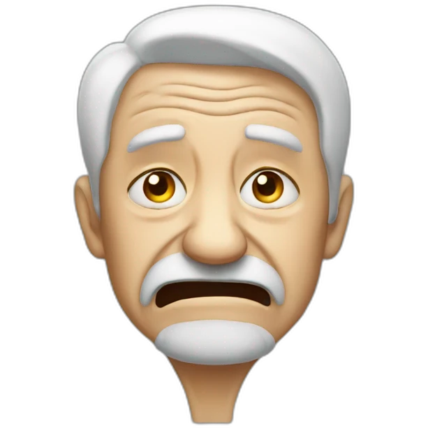 old man crying emoji