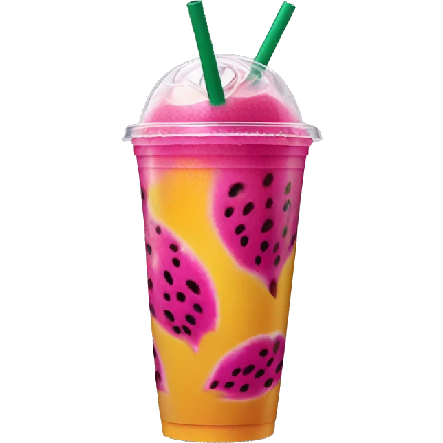 Mango Dragonfruit Refresher from starbucks  emoji