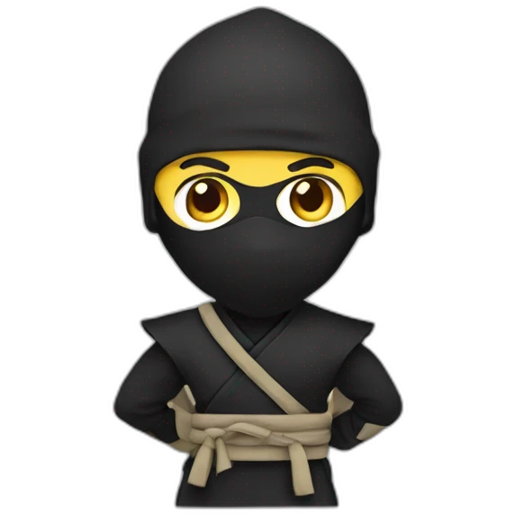 Ninja avec cœur emoji
