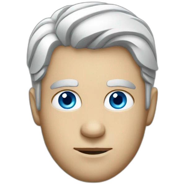 Businessman with blue eyes  emoji
