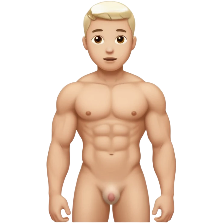 Men naked complete with his peni and testicules emoji