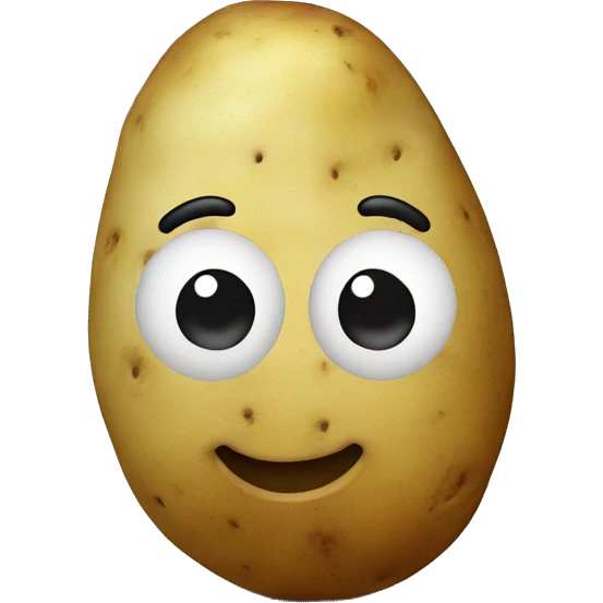 A potato with a smiley face emoji