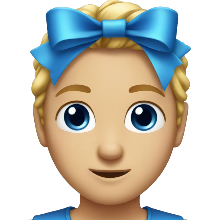 blue bow emoji