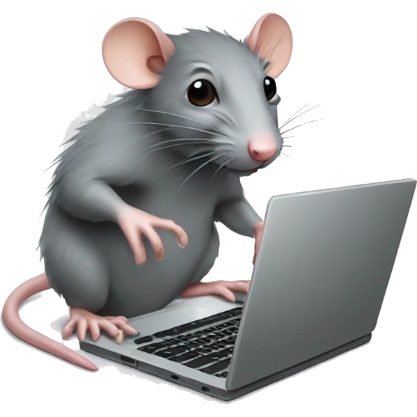 Rat with laptop emoji