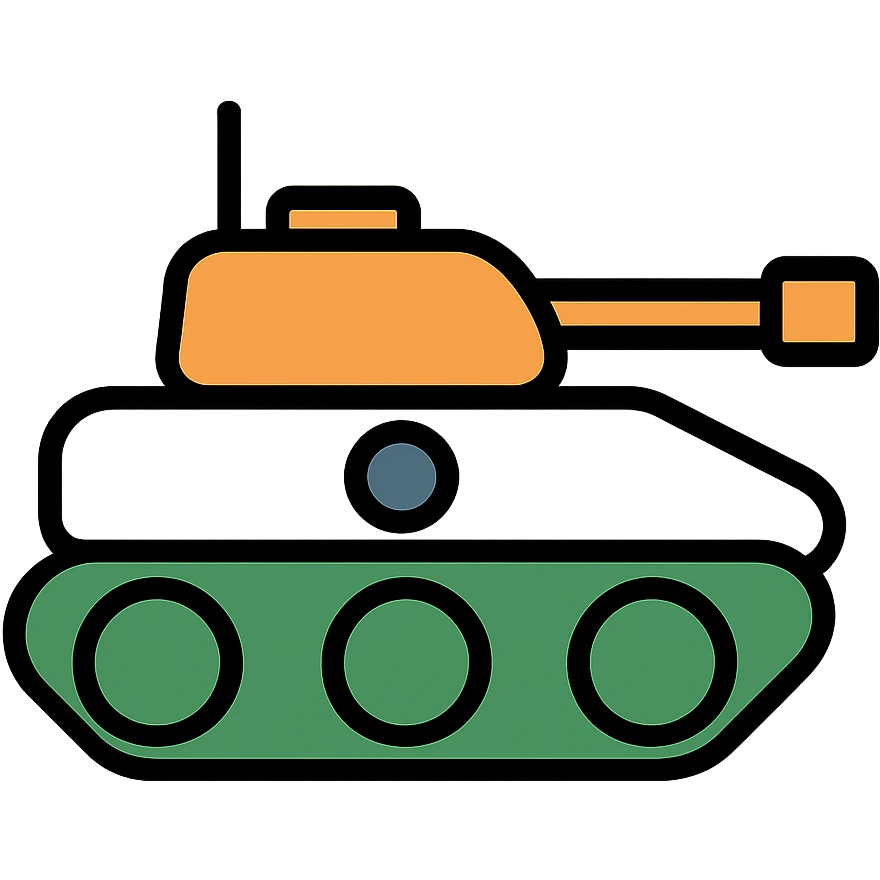 Indian Army tank with orange, white, and green colors emoji