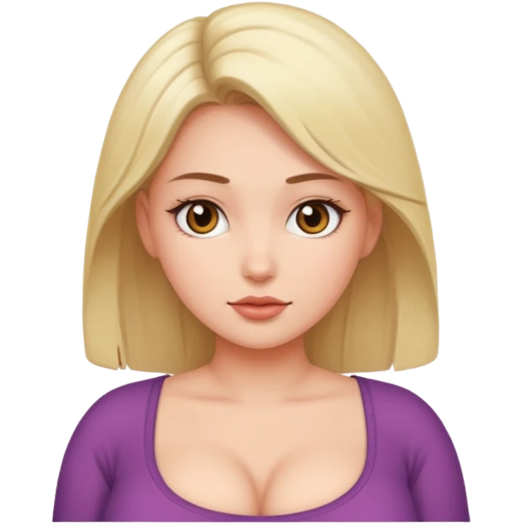naked girl with bog boobs emoji