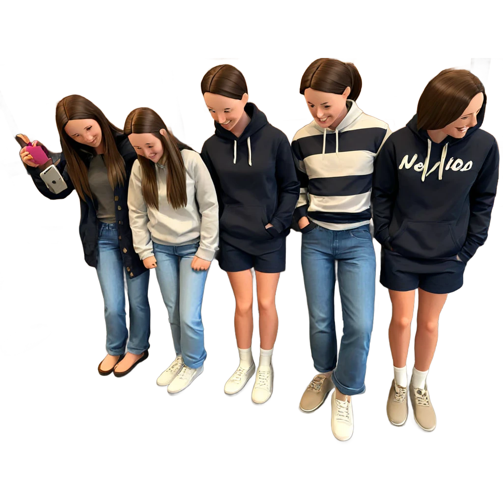 friends enjoying a casual day emoji
