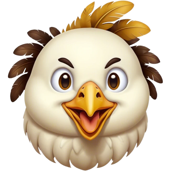 Chicken laughing at you emoji