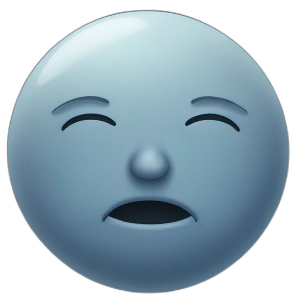 a crying moon emoji