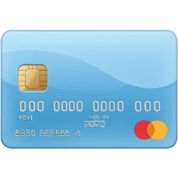 Pastel blue credit card emoji