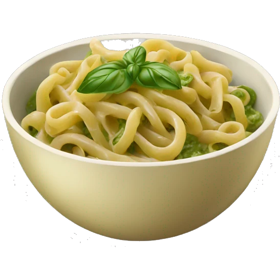bowl of pesto pasta emoji