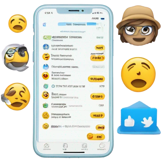 Account information for a mobile app emoji