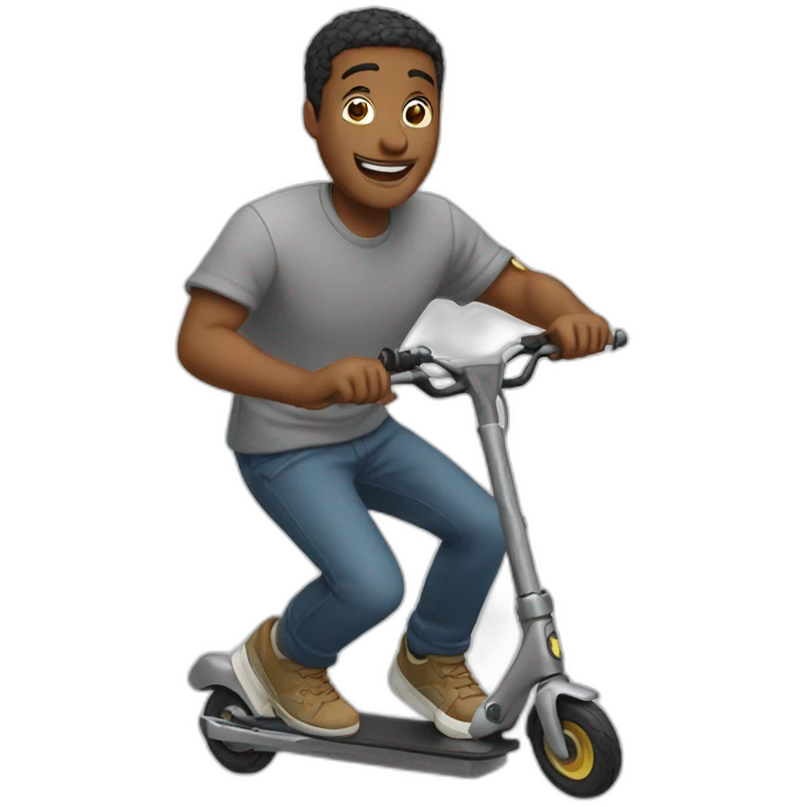 Man doing freestyle Scooter tricks emoji