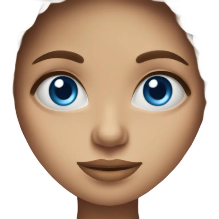 beautiful finnish brown hair woman with blue eyes knitting  emoji