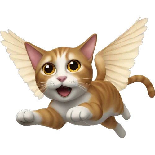 Cat flying  emoji