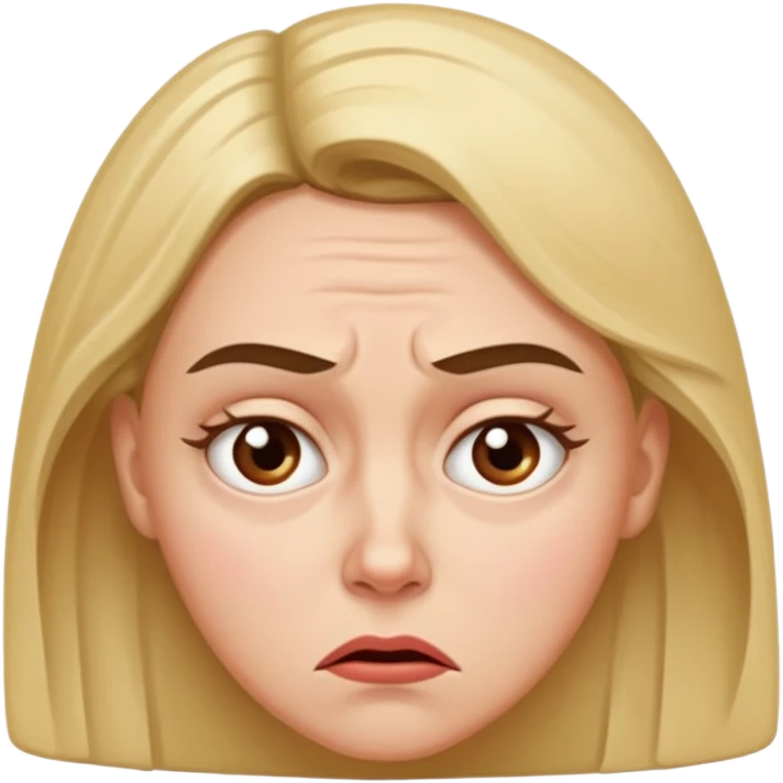  confused and weirded out woman emoji