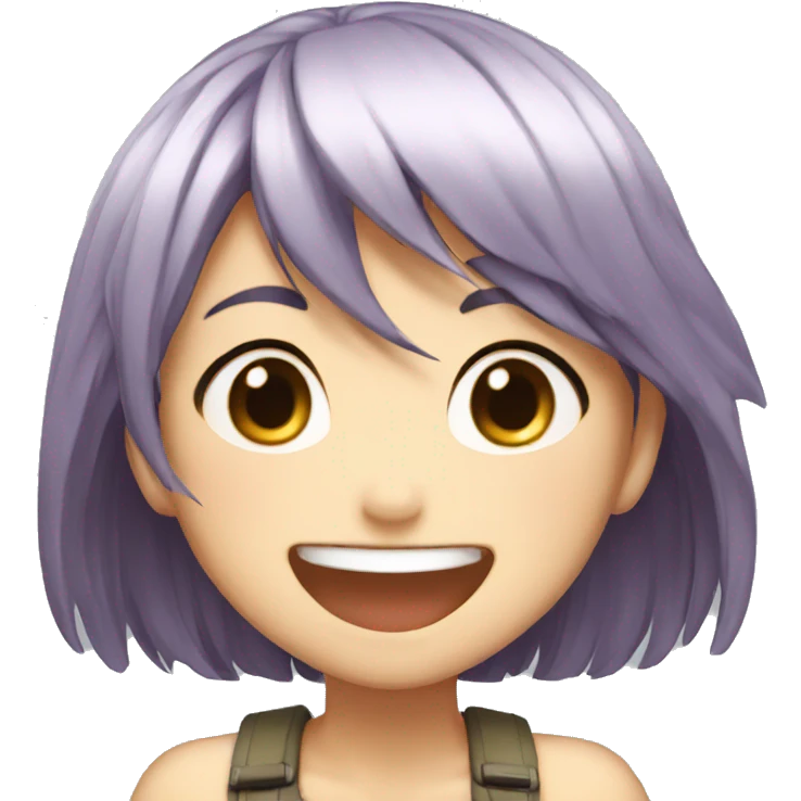 anime girl laugh emoji
