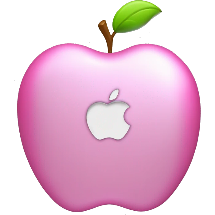 Pink apple clamshell iBook G3 emoji