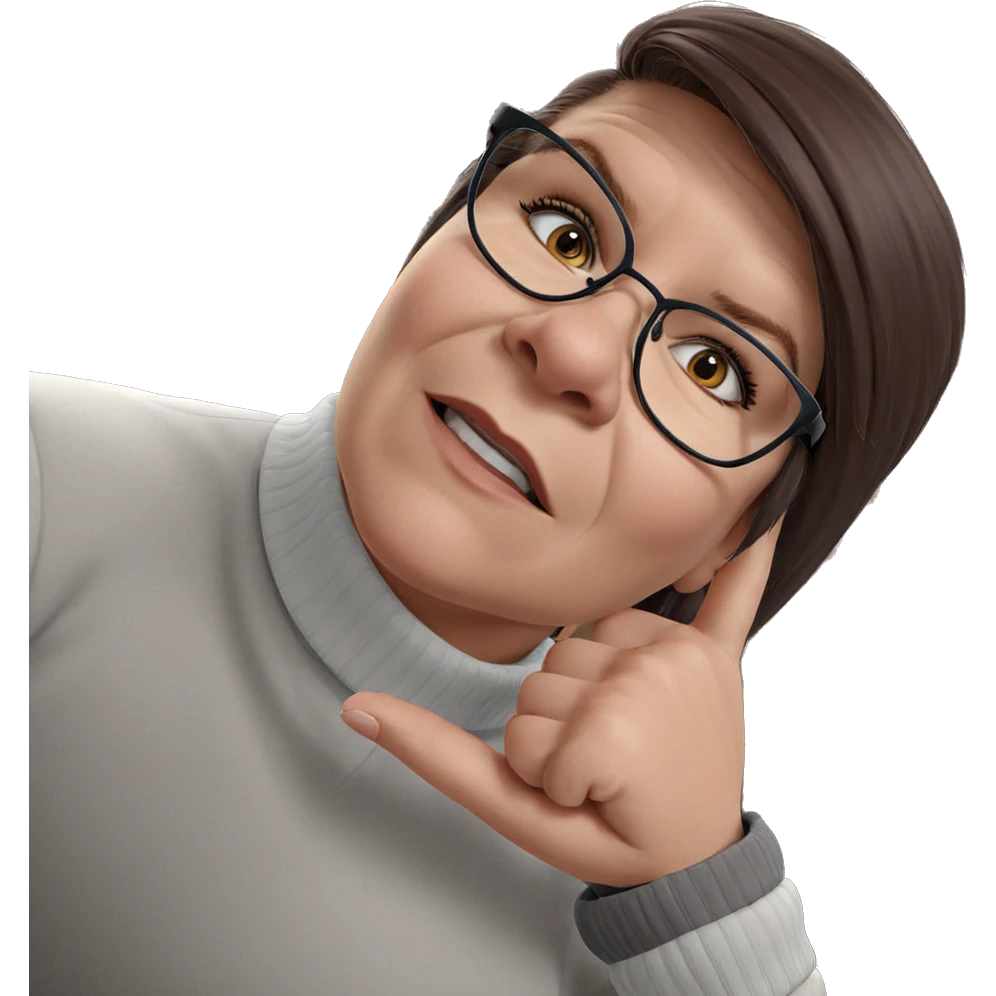 cozy indoor portrait of girl emoji