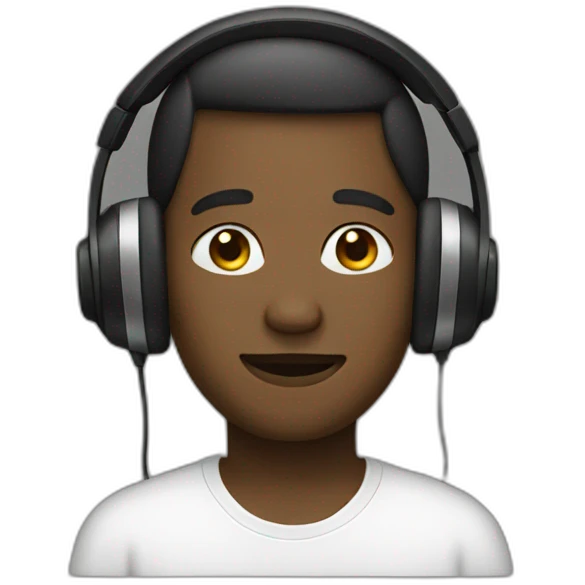 person with headphones emoji